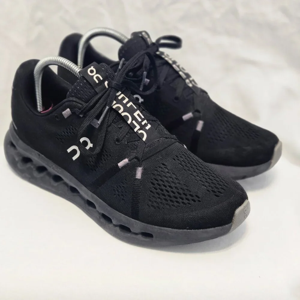 On Running Cloudsurfer All Black 3WD10440485 Womens Running Shoes Sz 10 - Picture 4 of 10